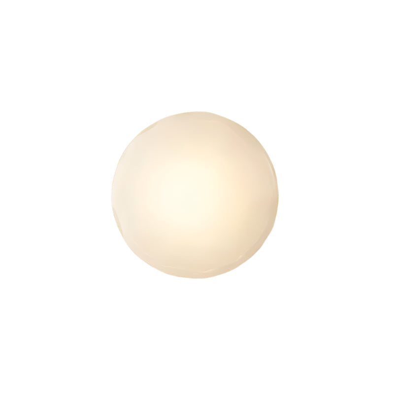 Nordic Round Glass Wall Sconce | Rippled Mouth-Blown Glass