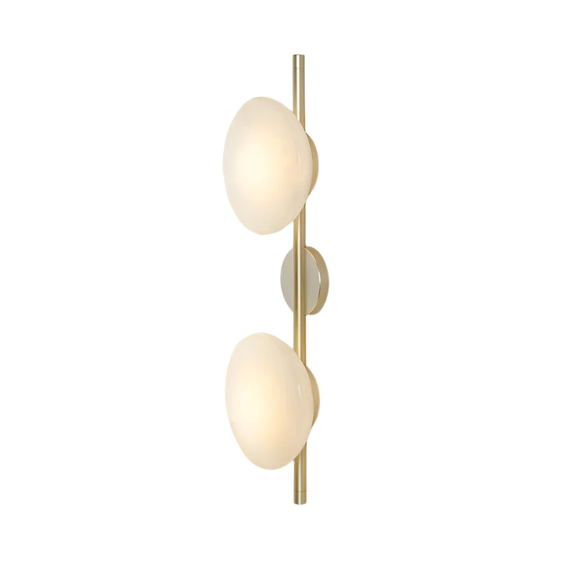 Nordic Round Glass Wall Sconce | Rippled Mouth-Blown Glass