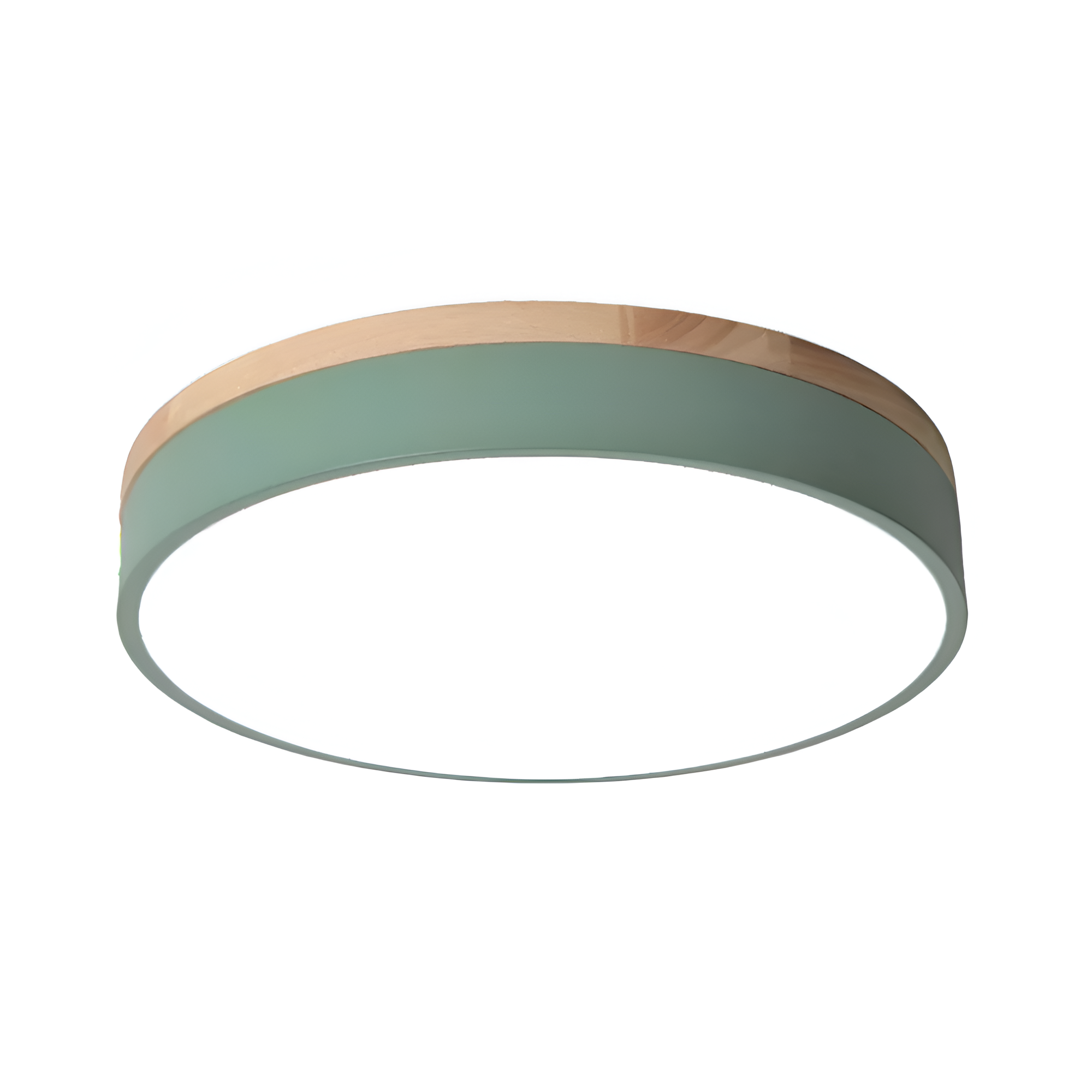 Round Flush Ceiling Light | Nordic Minimalist, Acrylic and Wood