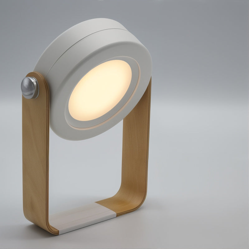 Wireless Dimmable Table Lamp | Wood and Black Metal, Rechargeable