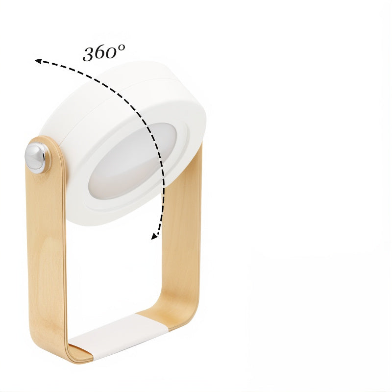 Wireless Dimmable Table Lamp | Wood and Black Metal, Rechargeable