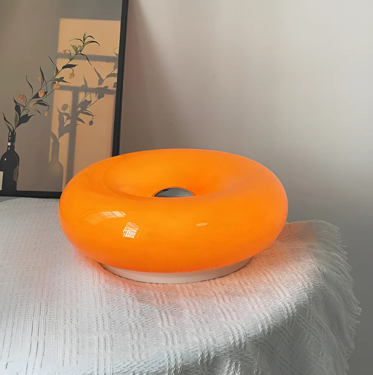Bauhaus Glass Ring Table Lamp | Dimmable LED, Touch Control