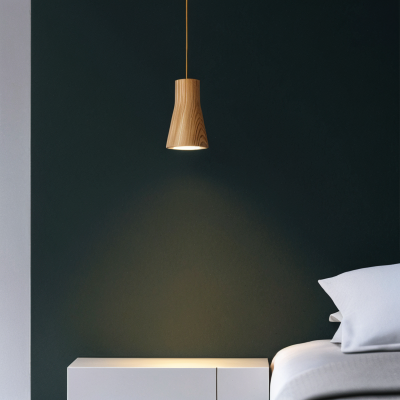 Small Timber Pendant Light | GU10, Scandinavian Style