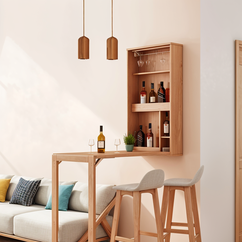 Small Timber Pendant Light | GU10, Scandinavian Style