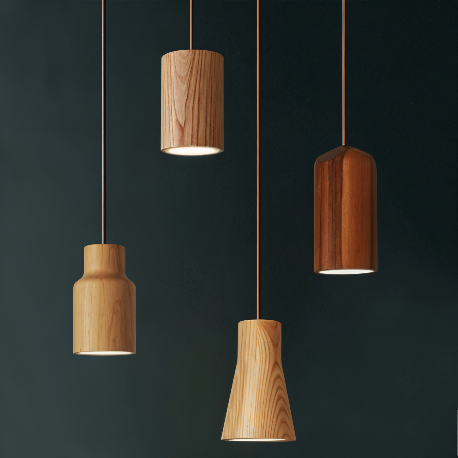 Small Timber Pendant Light | GU10, Scandinavian Style