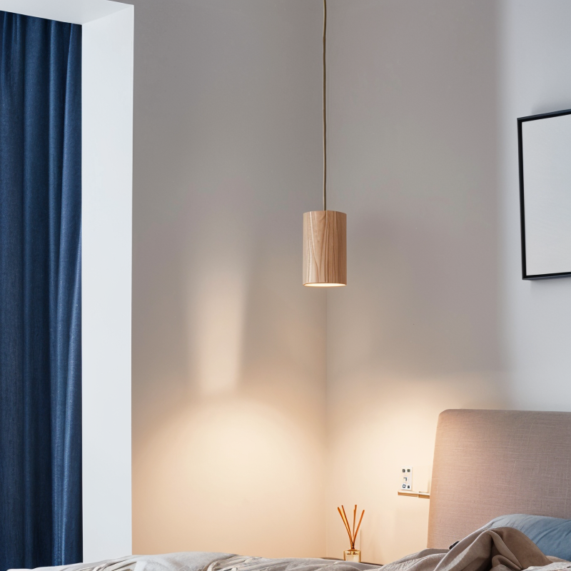 Small Timber Pendant Light | GU10, Scandinavian Style