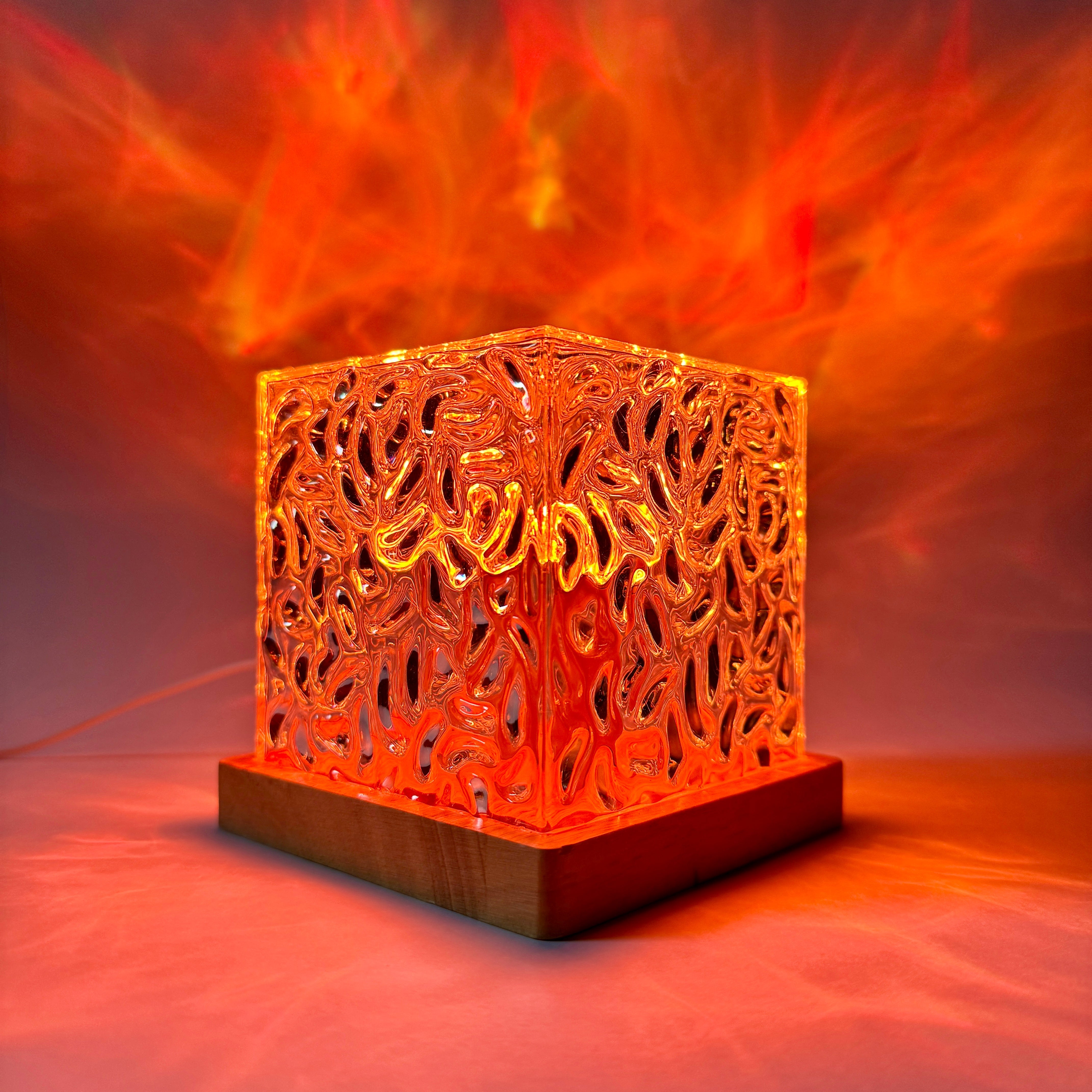 Aurora RGB Mood Lamp | 16-Colour LED, Timber Base