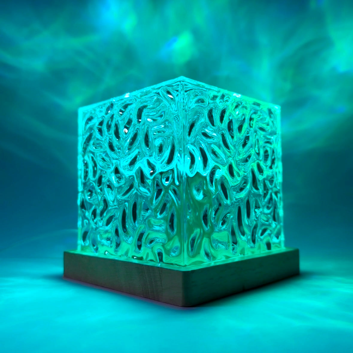 Aurora RGB Mood Lamp | 16-Colour LED, Timber Base