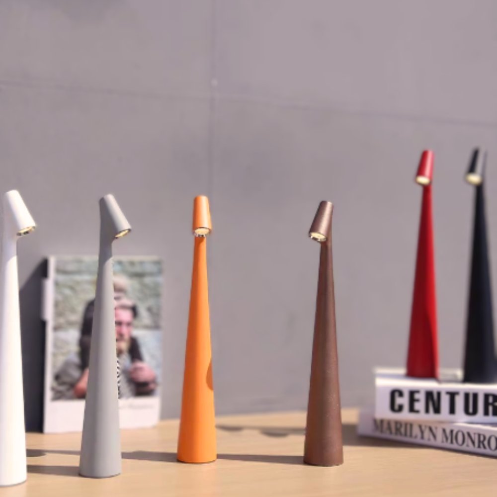 Wireless LED Table Lamp | Scandinavian Wood Design, Dimmable