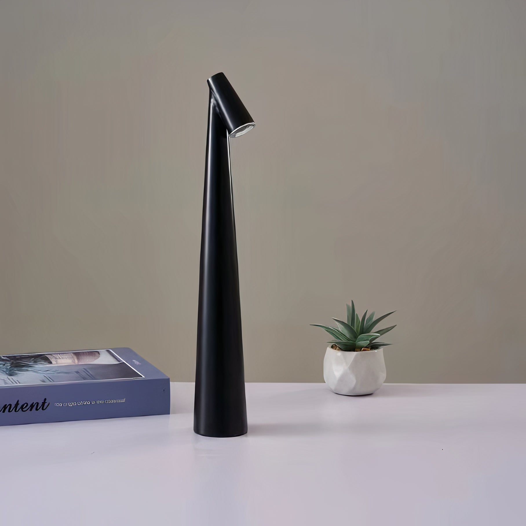 Wireless LED Table Lamp | Scandinavian Wood Design, Dimmable