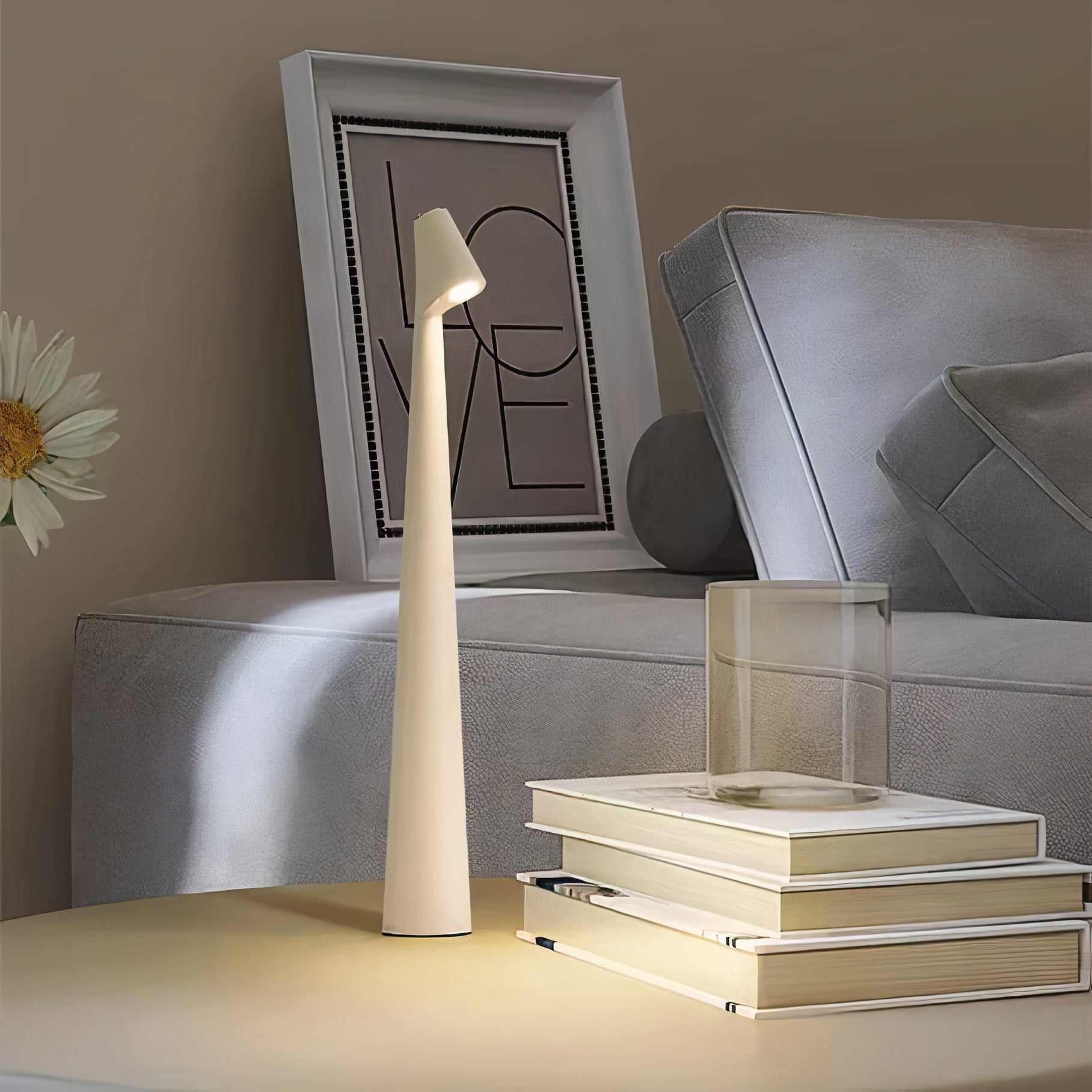 Wireless LED Table Lamp | Scandinavian Wood Design, Dimmable