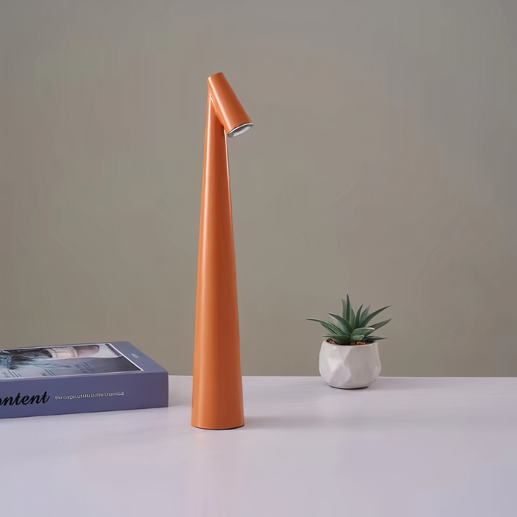 Wireless LED Table Lamp | Scandinavian Wood Design, Dimmable