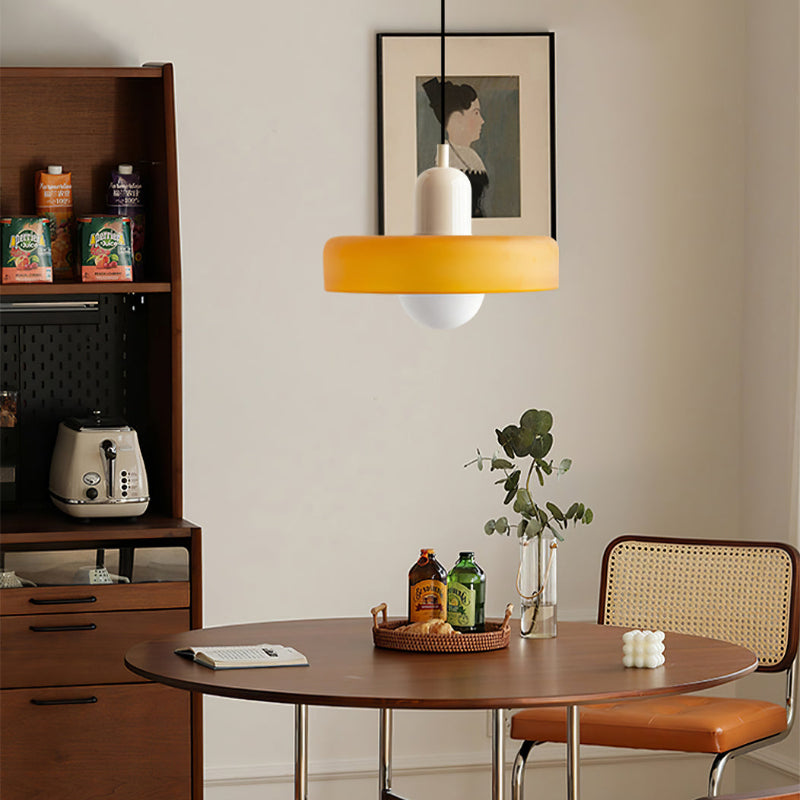 Bauhaus Glass Pendant Light | Leaded Glass, Two Sizes