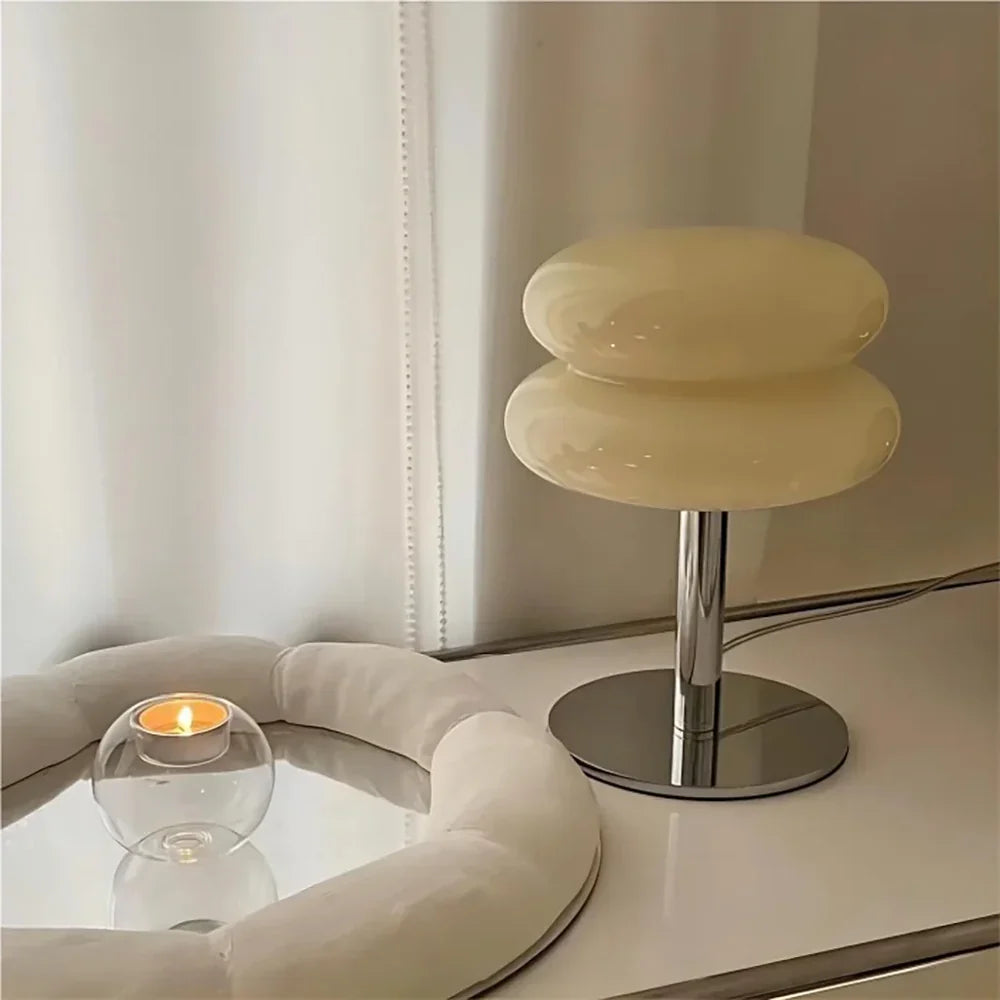 Cloud Glass Table Lamp | Retro G9 Design, Chrome Base