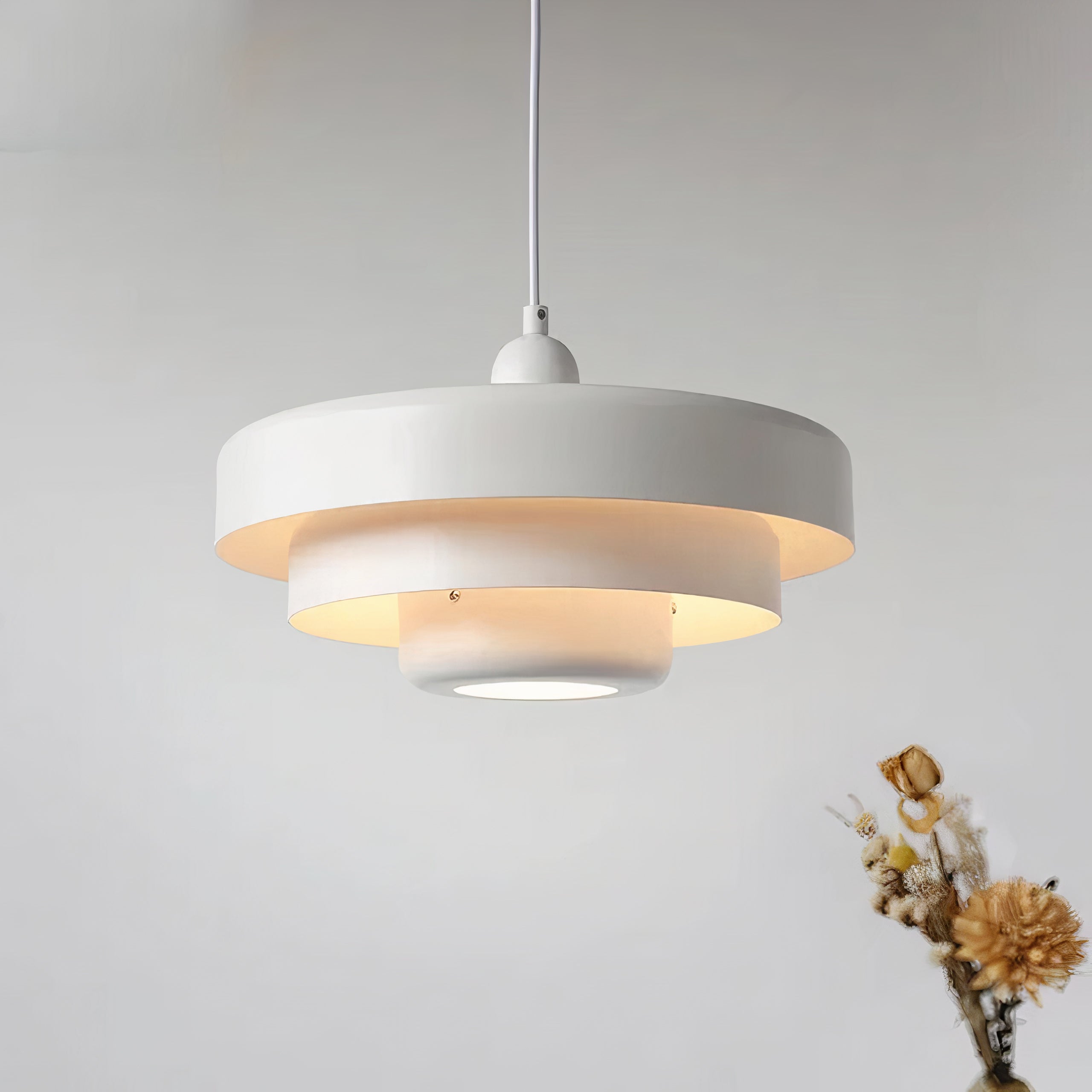 Round Metal Ceiling Light | Scandinavian Style, E27