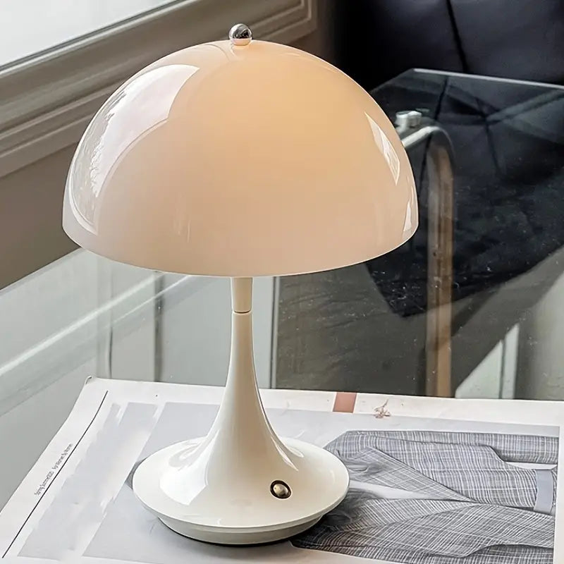 Mushroom LED Table Lamp | Wireless, Dimmable Aluminium Design