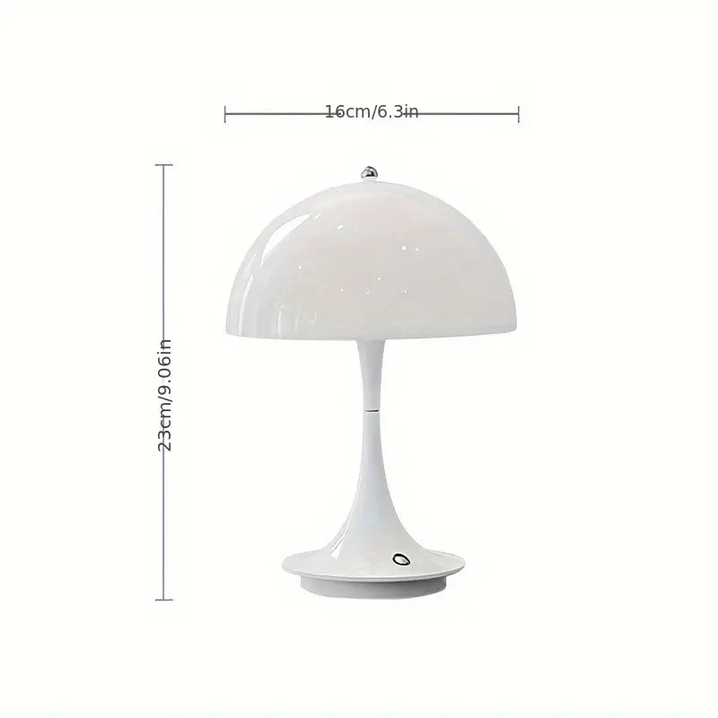 Mushroom LED Table Lamp | Wireless, Dimmable Aluminium Design