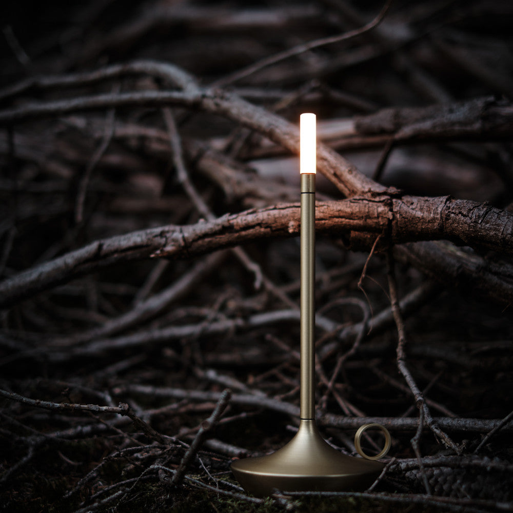 Scandinavian LED Table Lamp | Wireless, Dimmable Brushed Aluminium