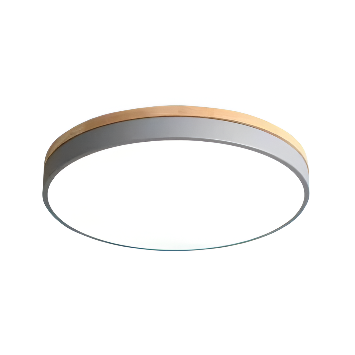 Round Flush Ceiling Light | Nordic Minimalist, Acrylic and Wood