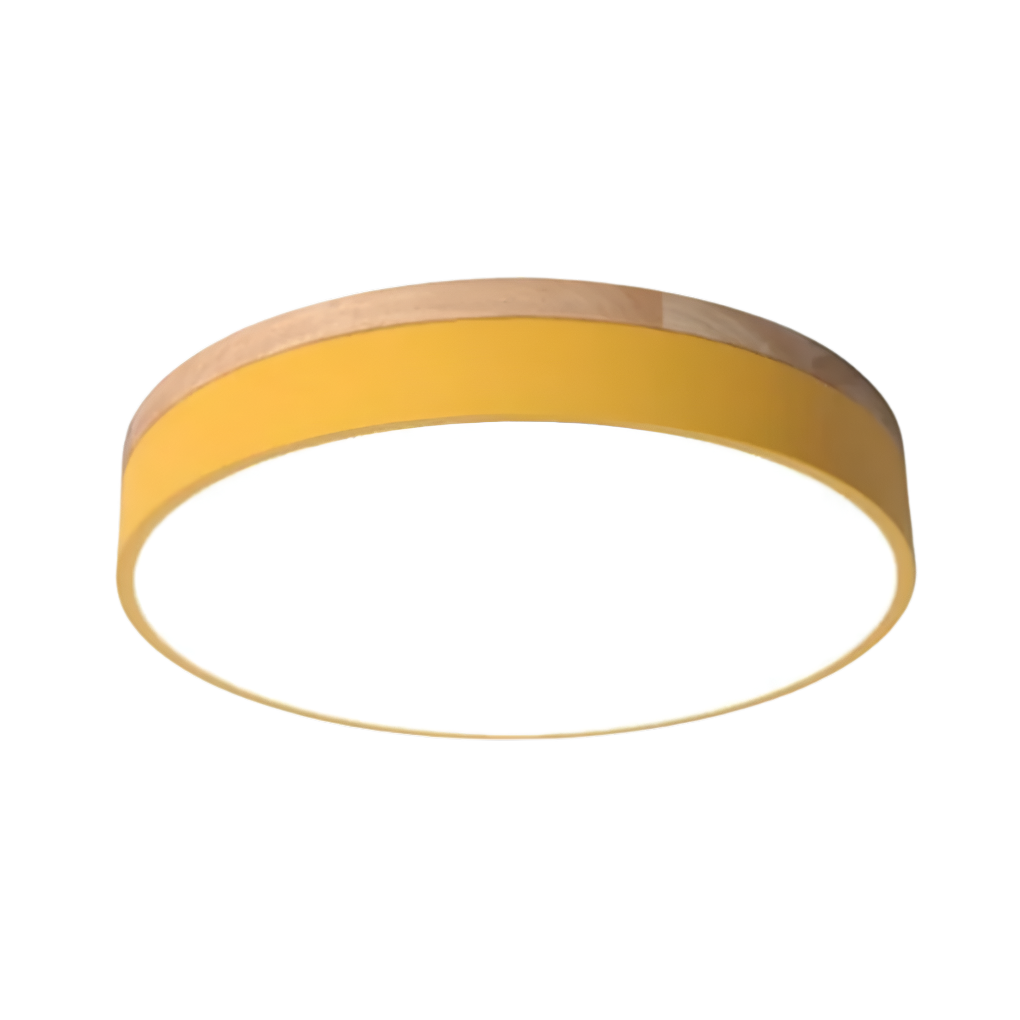 Round Flush Ceiling Light | Nordic Minimalist, Acrylic and Wood