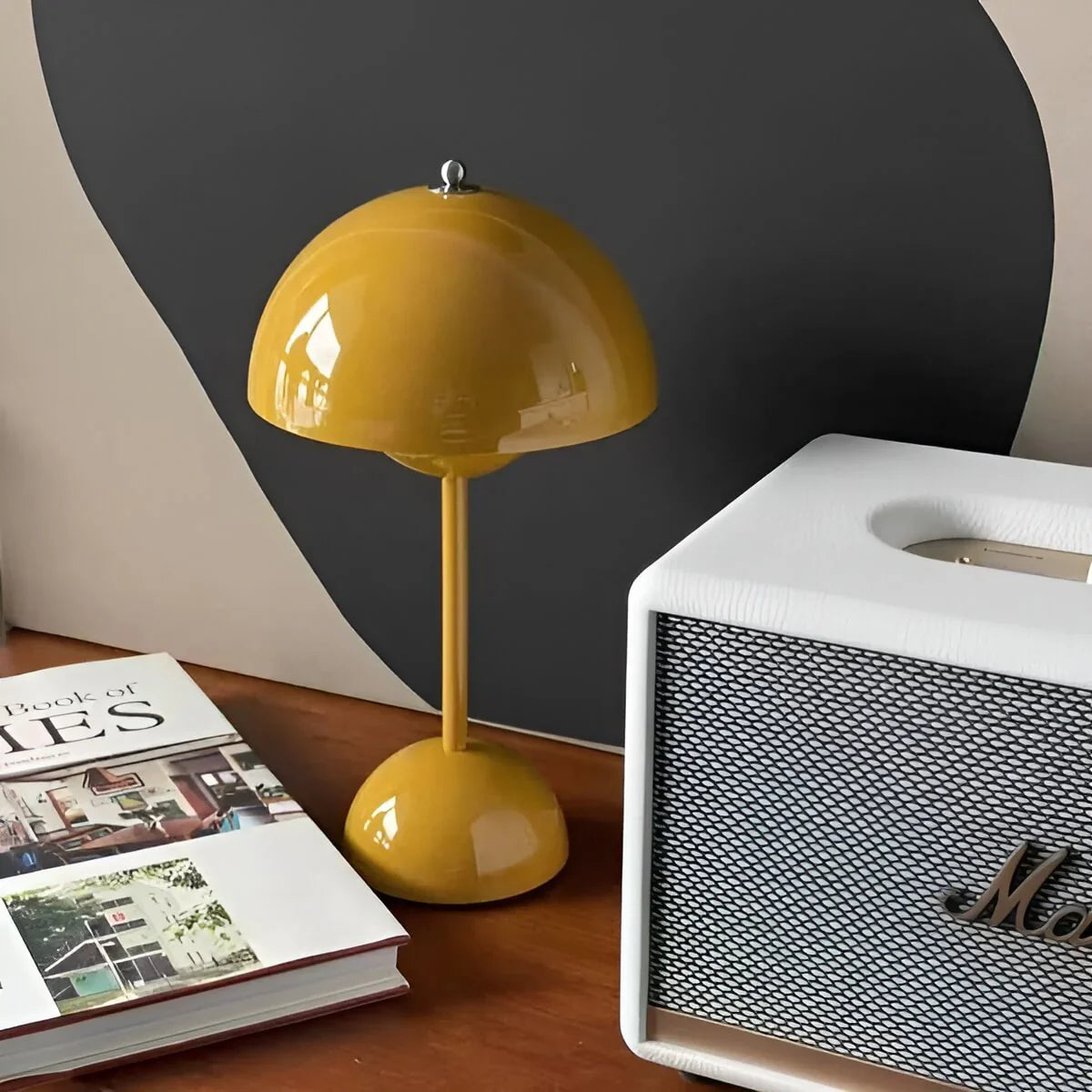 Scandinavian LED Table Lamp | Wireless, Dimmable, Metal Design