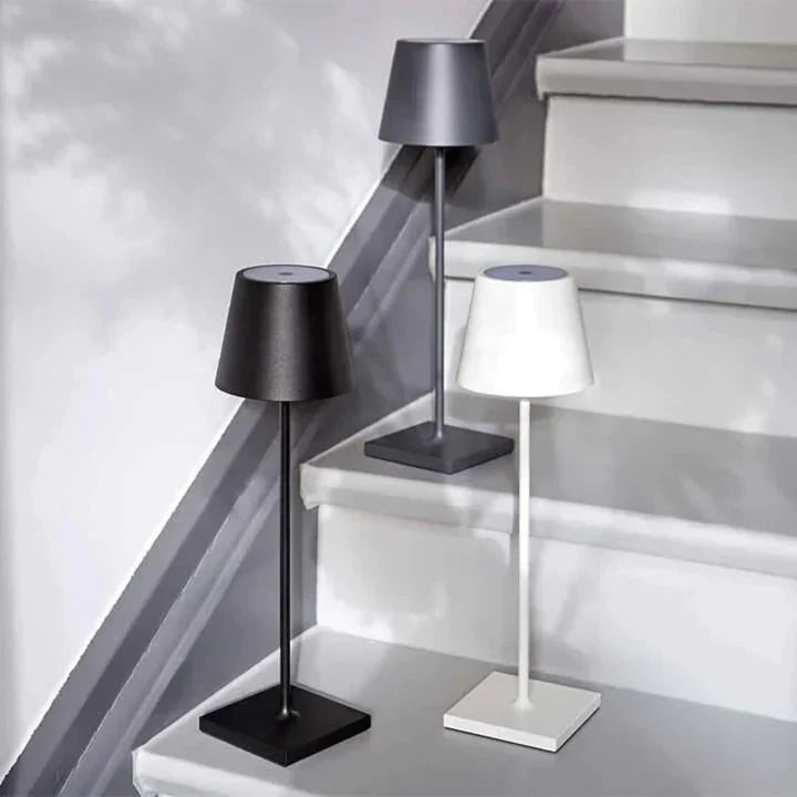 Scandinavian LED Table Lamp | Wireless, Dimmable, IP65 Aluminium