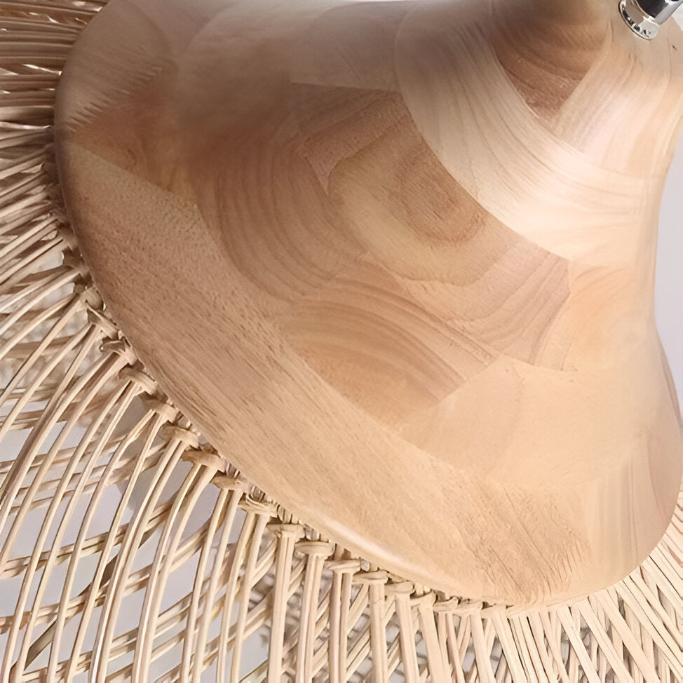 Woven Rattan Dome Pendant Light | Handcrafted Boho, E27