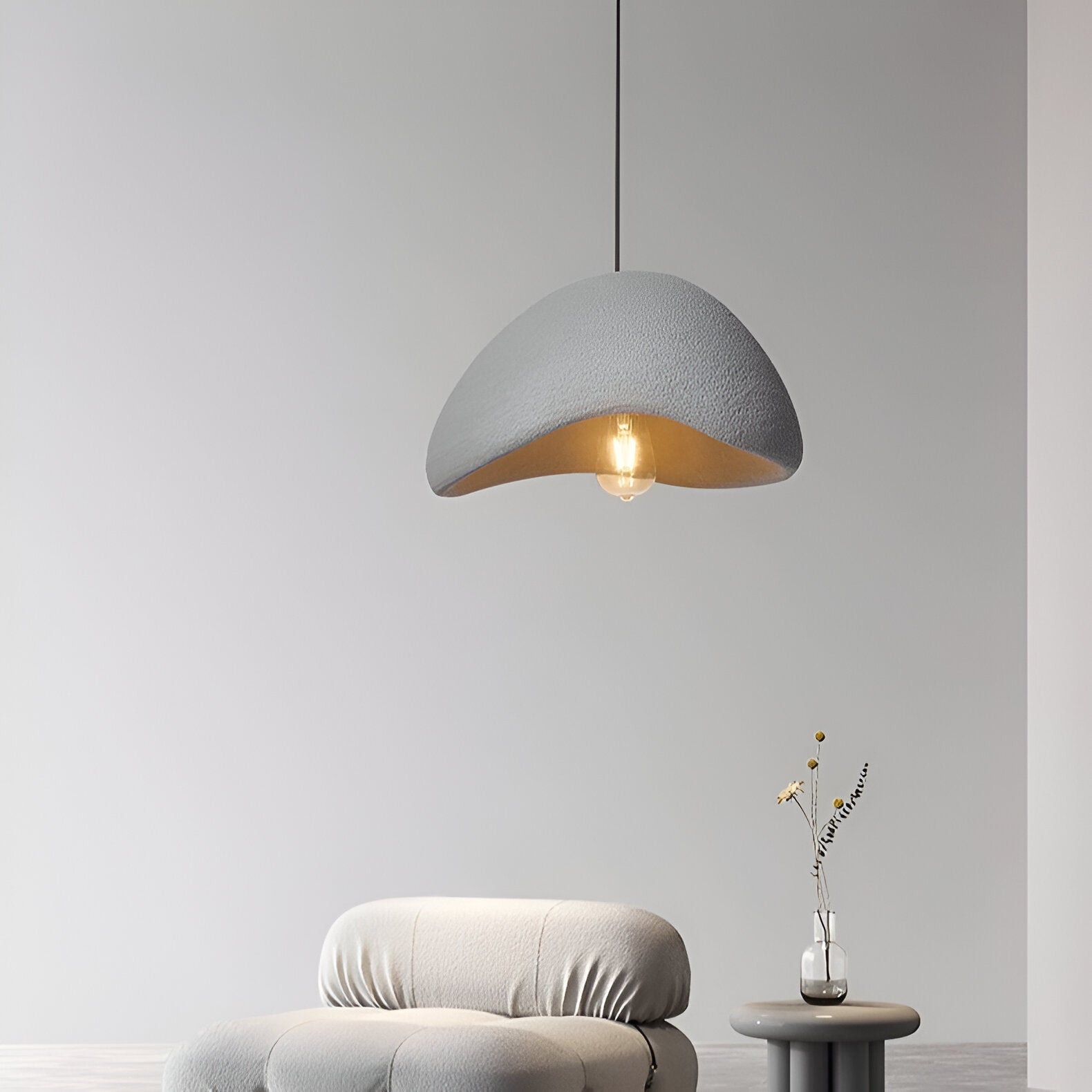 Cloud Burst Japandi Pendant Light | Wabi Sabi, High-Density Polystyrene