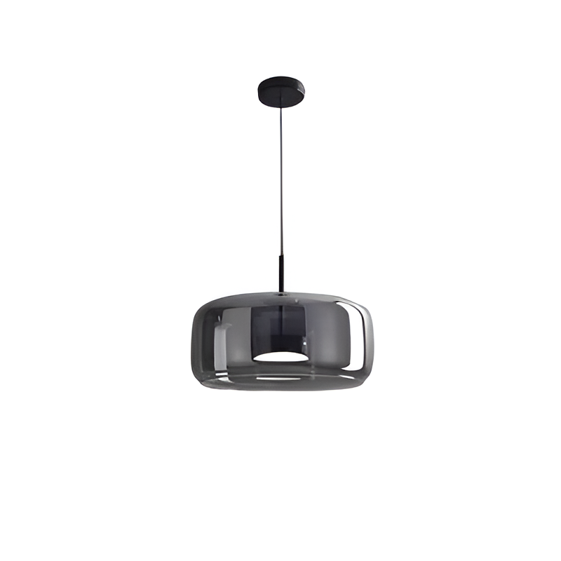 Retro Glass Pendant Light | Hand-Blown Smoke Glass, Switchable CCT