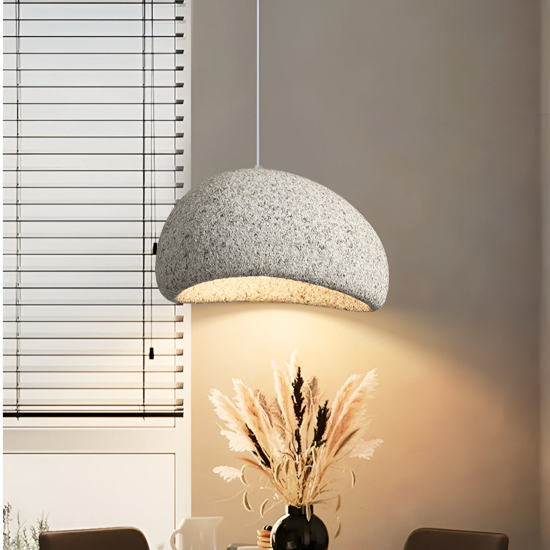 Wabi Sabi Fiberglass Pendant Light | Japandi Style, 7 Sizes