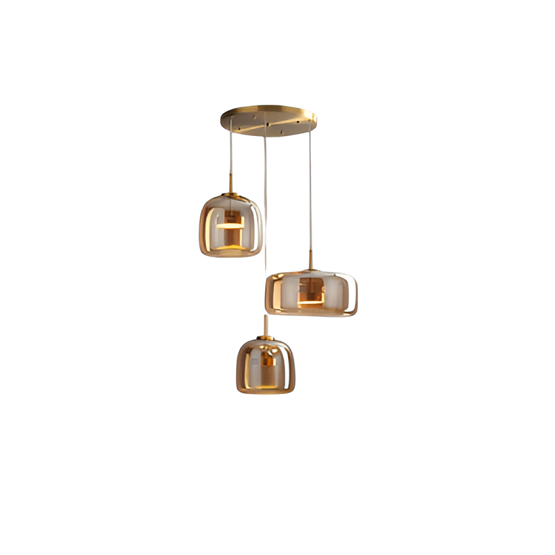 Retro Glass Pendant Light | Hand-Blown Smoke Glass, Switchable CCT