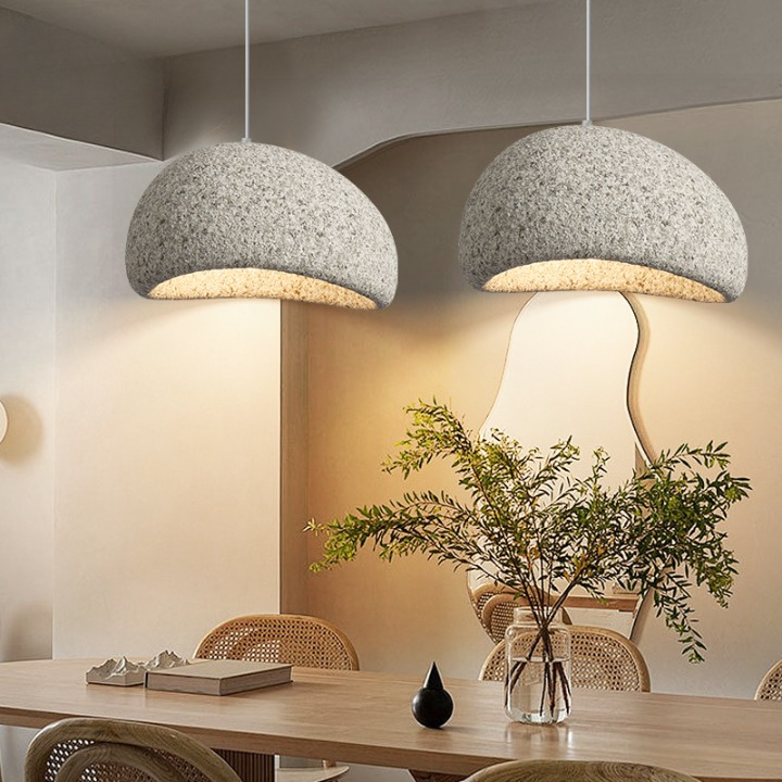 Wabi Sabi Fiberglass Pendant Light | Japandi Style, 7 Sizes