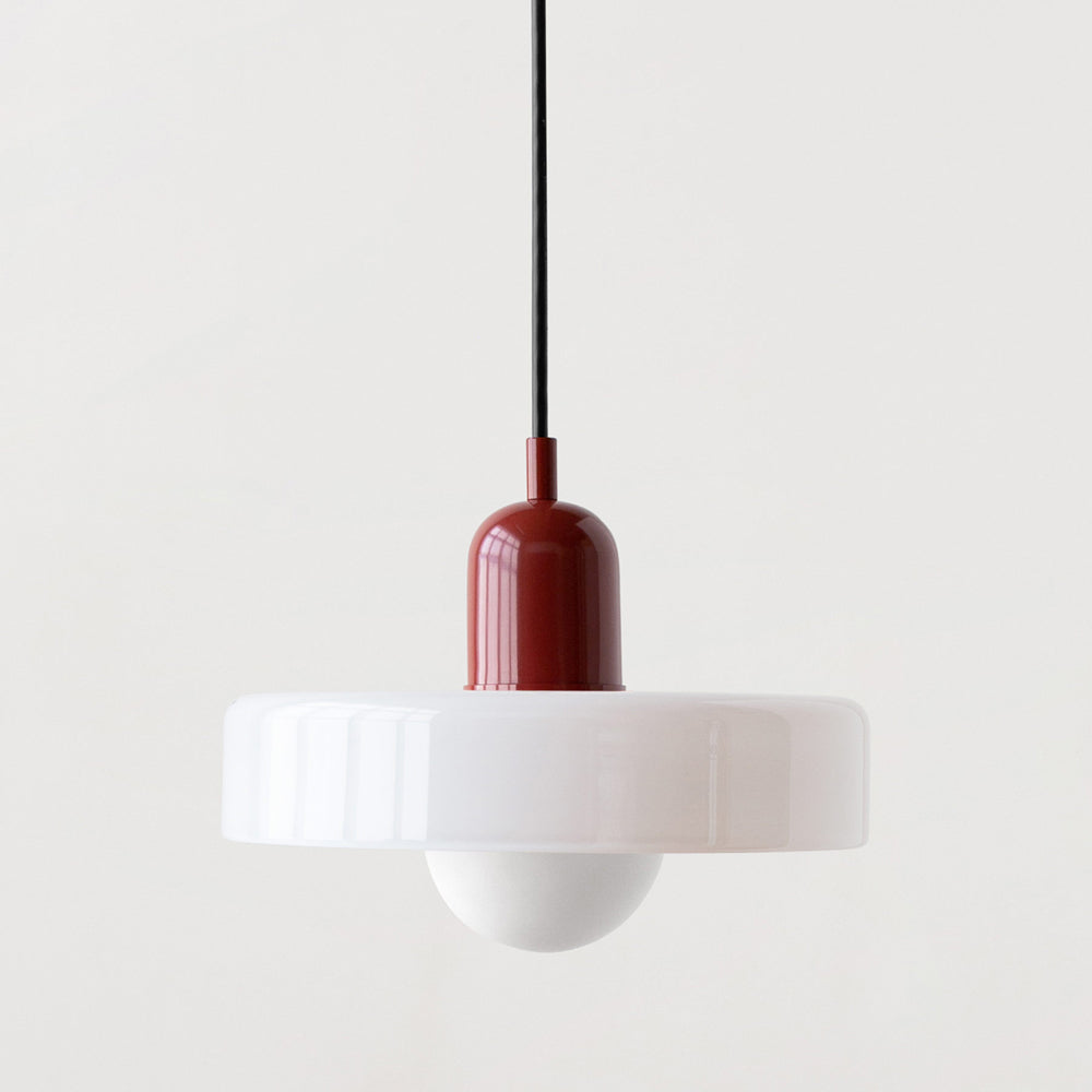 Bauhaus Glass Pendant Light | Leaded Glass, Two Sizes