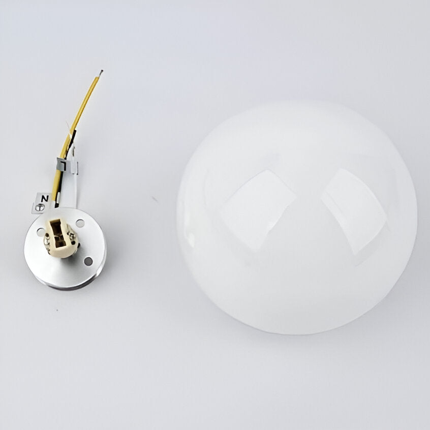Round Frosted Glass Wall Light | Minimalist Japandi, 4 Sizes