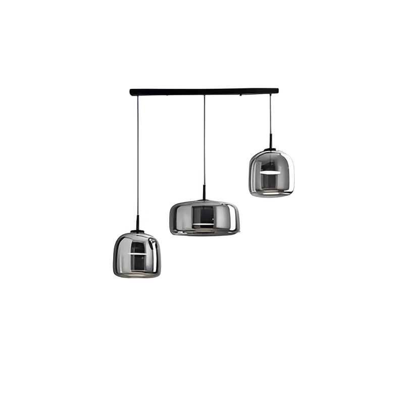 Retro Glass Pendant Light | Hand-Blown Smoke Glass, Switchable CCT