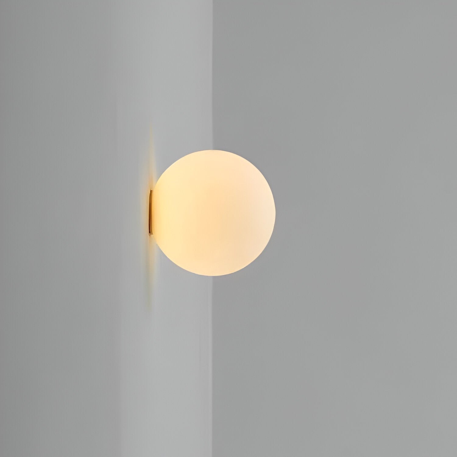 Round Frosted Glass Wall Light | Minimalist Japandi, 4 Sizes