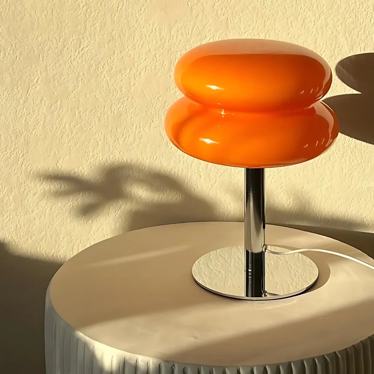 Cloud Glass Table Lamp | Retro G9 Design, Chrome Base