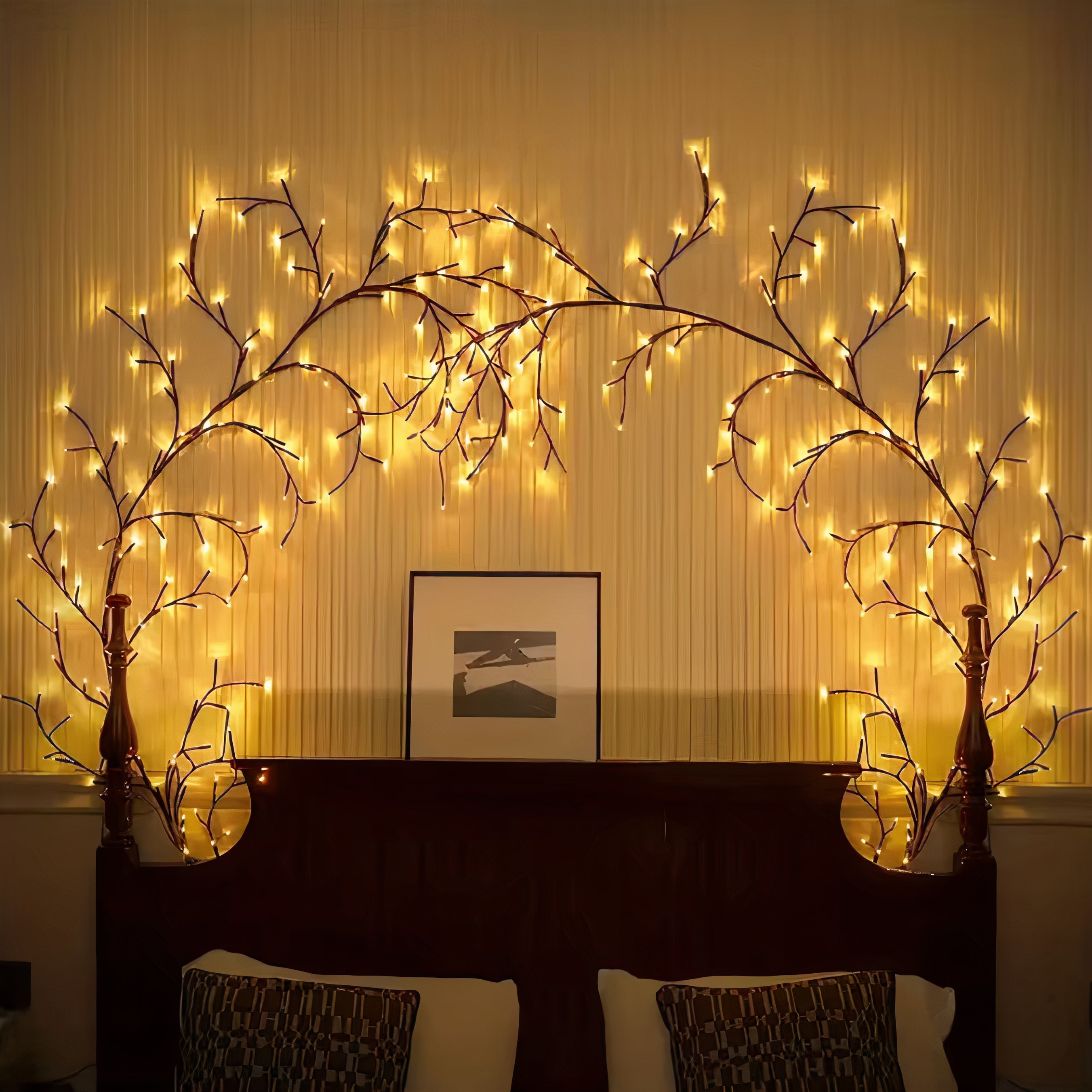 Willow Branch LED Wall Light | Dimmable, Remote Control Included