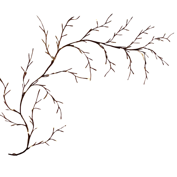 Willow Branch LED Wall Light | Dimmable, Remote Control Included