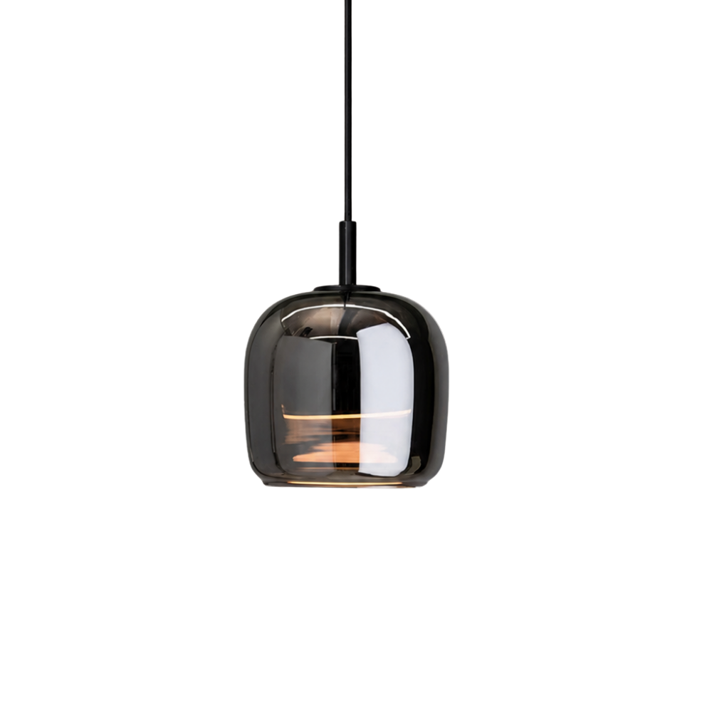 Smoked Glass Globe Pendant Light | Integrated LED, 3000K Warm White