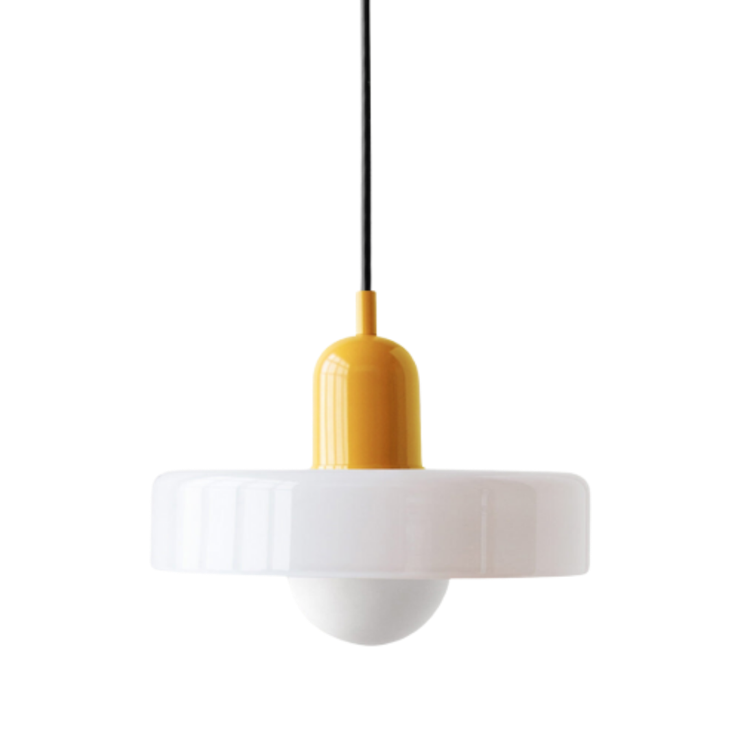 Bauhaus Glass Pendant Light | Leaded Glass, Two Sizes