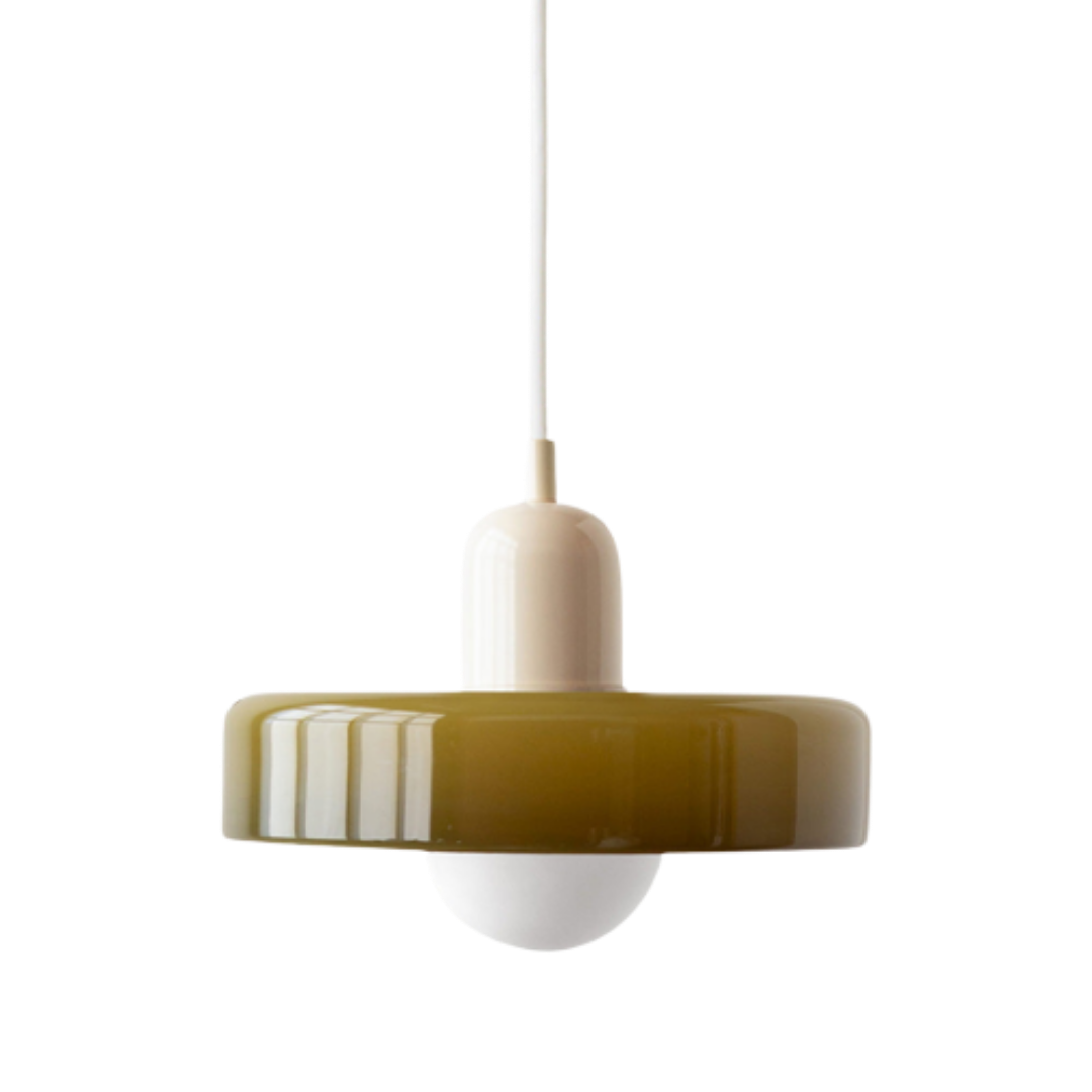Bauhaus Glass Pendant Light | Leaded Glass, Two Sizes