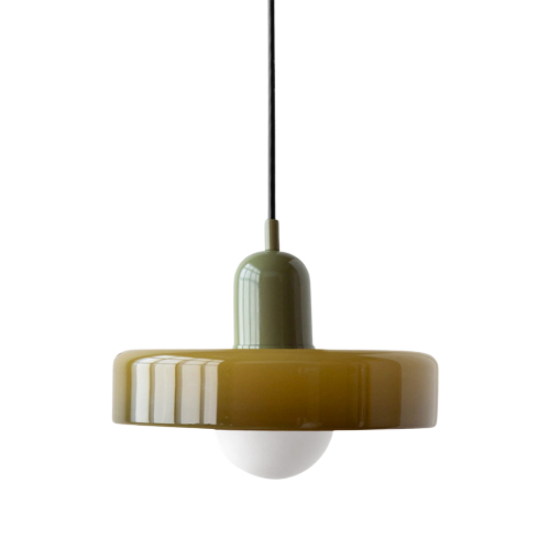 Bauhaus Glass Pendant Light | Leaded Glass, Two Sizes