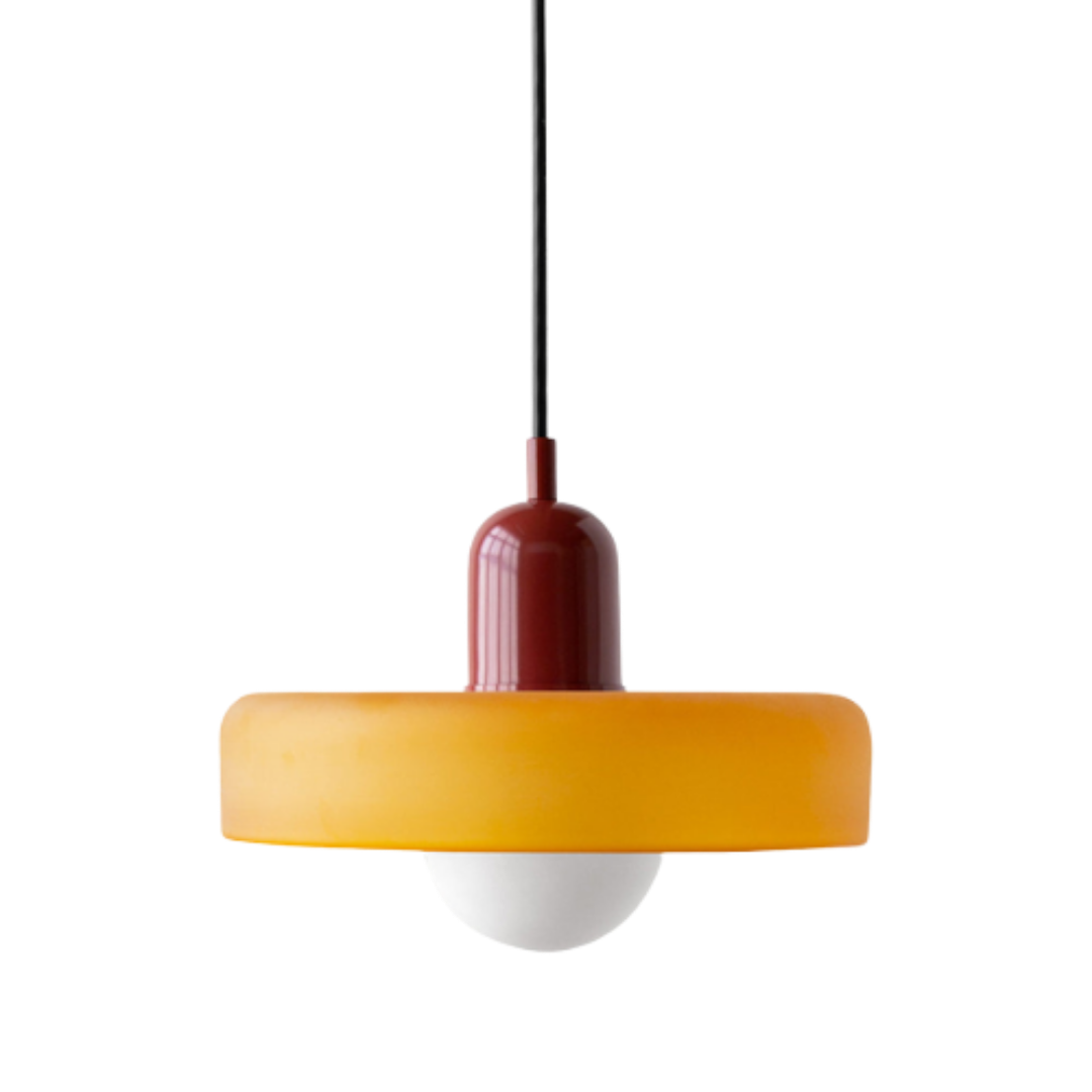 Bauhaus Glass Pendant Light | Leaded Glass, Two Sizes