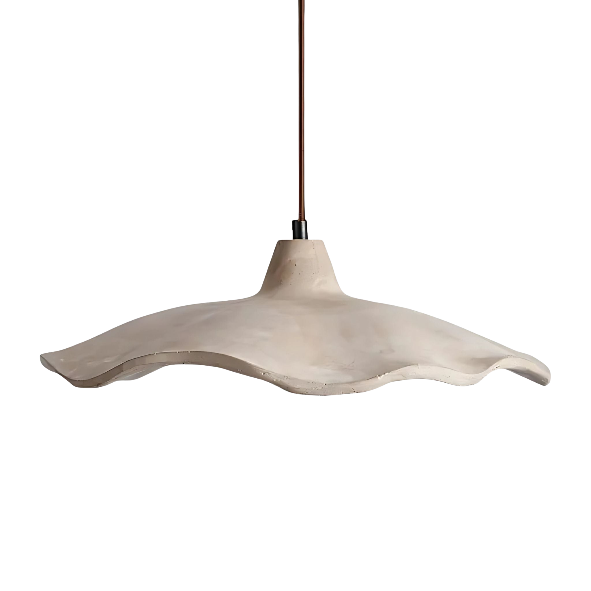 Travertine Wave Pendant Light | Sculptural Beige, Ø42 cm