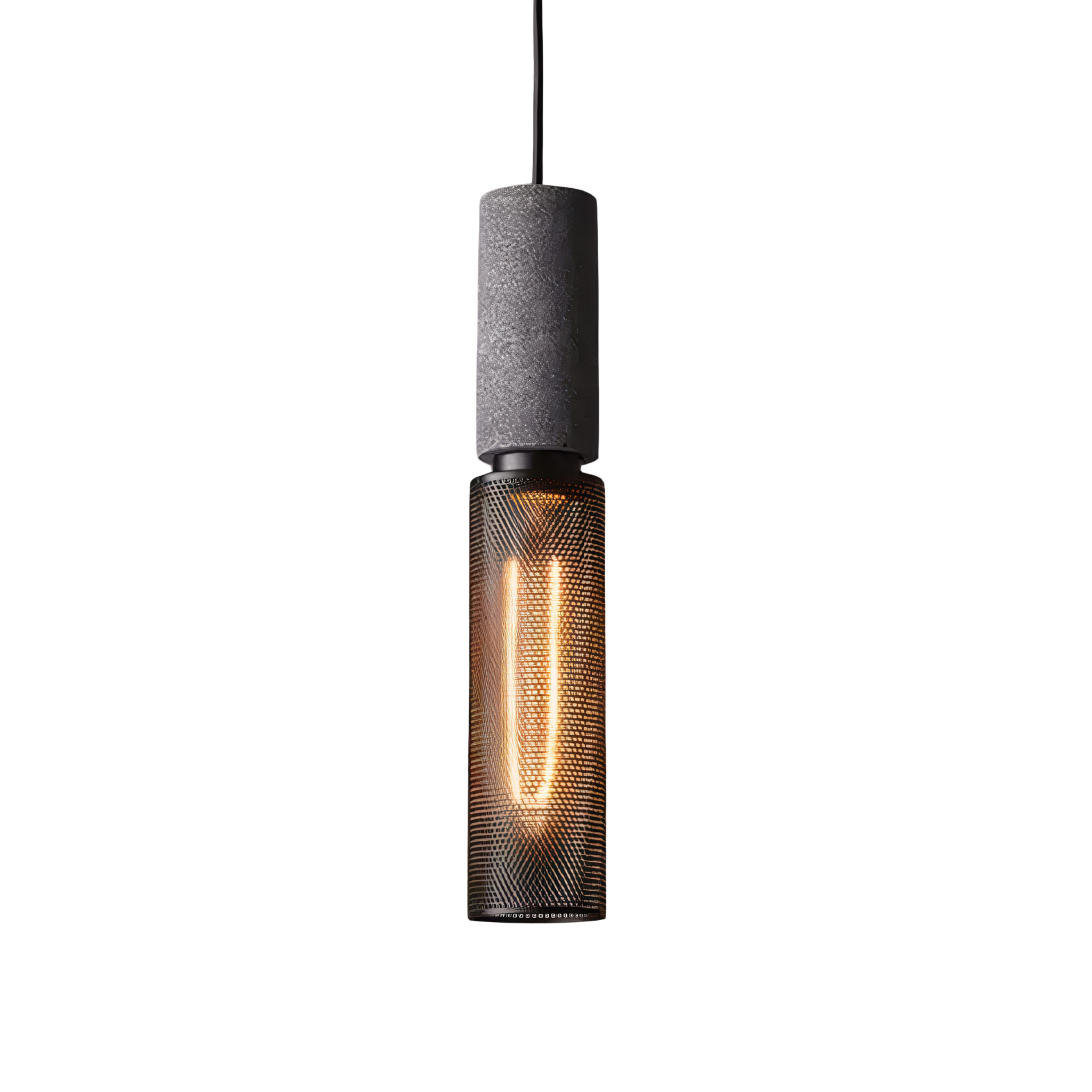 Concrete Mesh Pendant Light | Industrial Wire Cage, E27