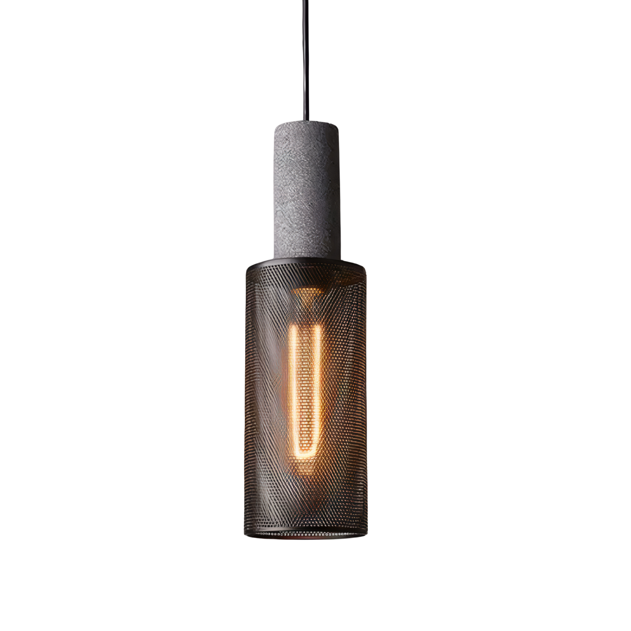 Concrete Mesh Pendant Light | Industrial Wire Cage, E27
