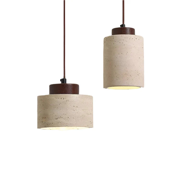 Travertine Stone Wall Light | Nordic Minimalist, Warm White LED