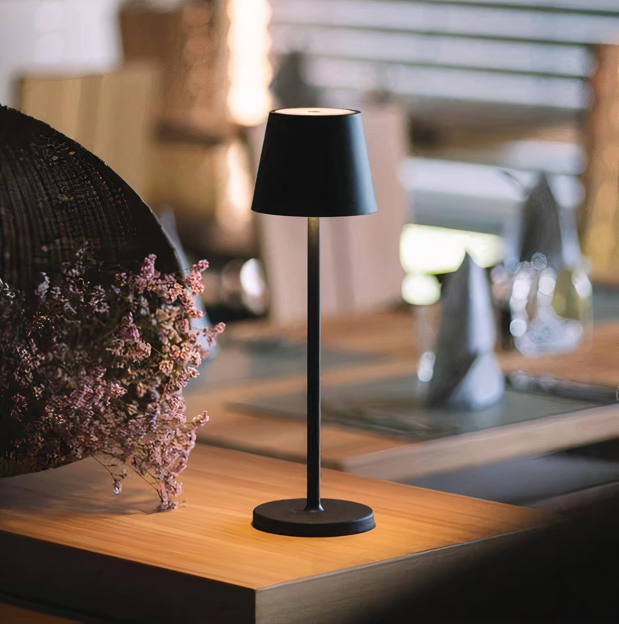 Wireless LED Table Lamp | Dimmable Metal Design, IP54 Rated