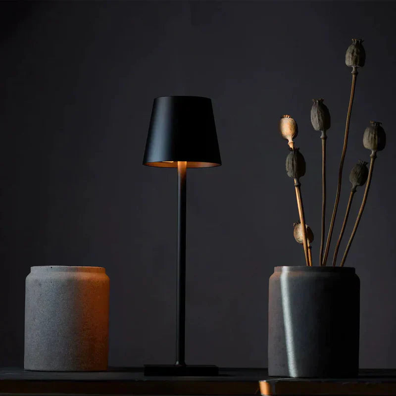 Scandinavian LED Table Lamp | Wireless, Dimmable, IP65 Aluminium